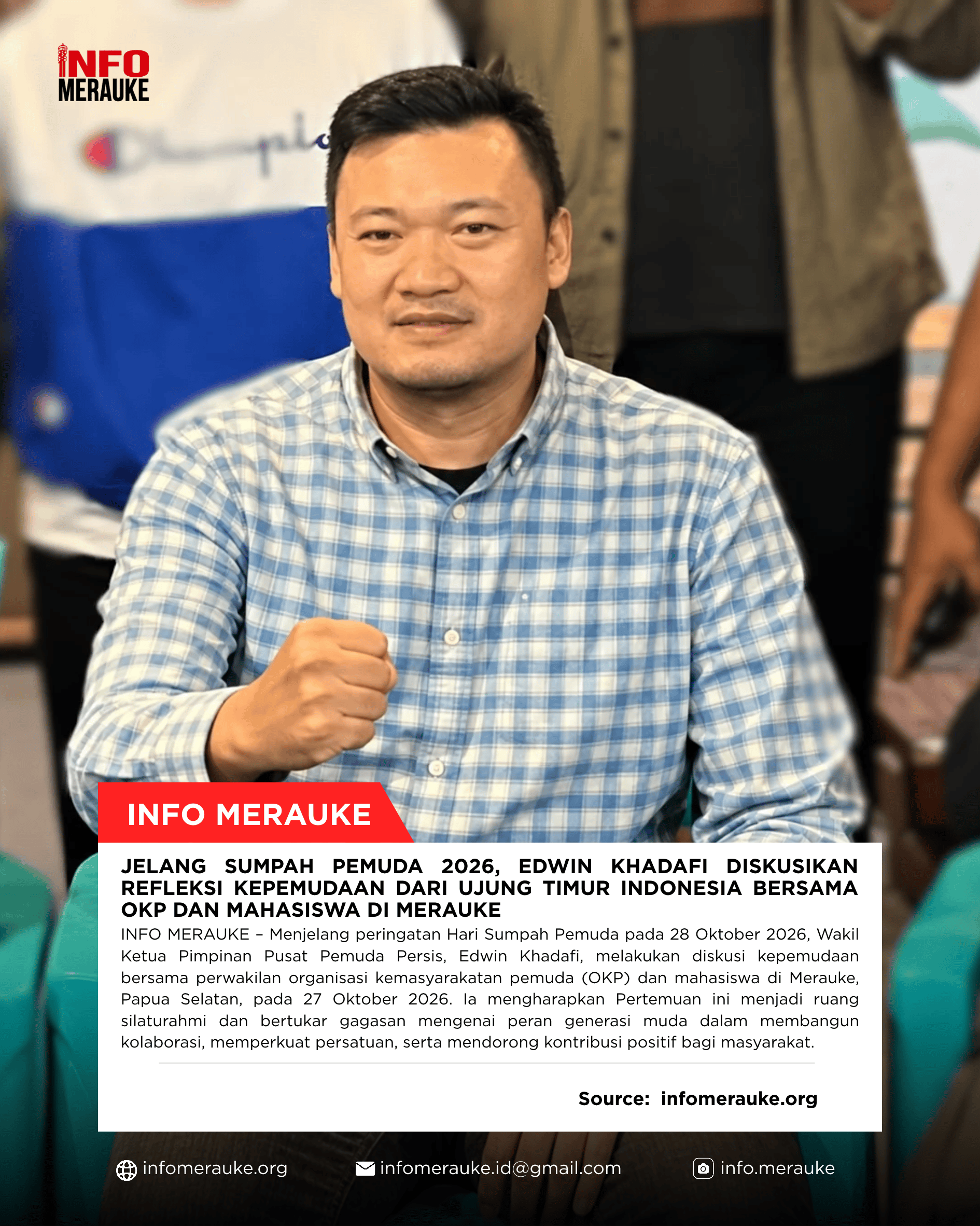 Jelang Sumpah Pemuda 2026, Edwin Khadafi Diskusikan Peran Pemuda Bersama OKP dan Mahasiswa di Merauk