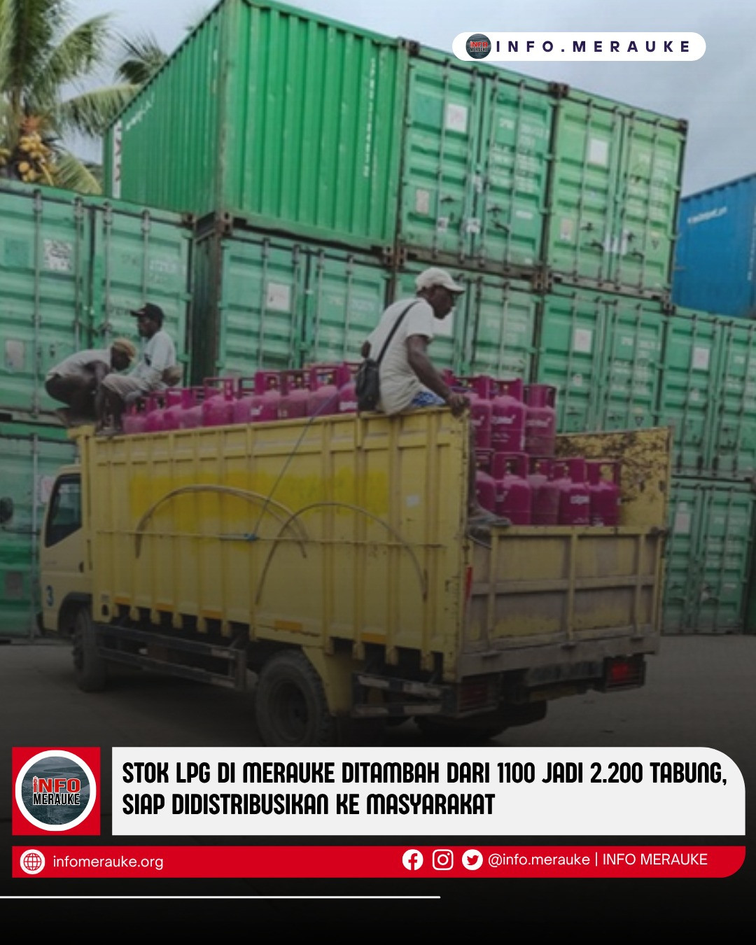 Stok LPG di Merauke Ditambah dari 1.100 Jadi 2.200 Tabung, Siap Didistribusikan ke Masyarakat